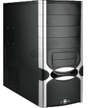 midi tower cs 323 silver black photo