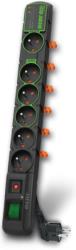 acar surge protector eco plus 6 sockets 15 black me diakopti photo
