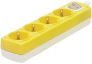 sas 100 11 617 colourline 4 socket power strip with cable yellow white me diakopti photo