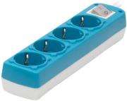 sas 100 11 517 colourline 4 socket power strip with cable blue white me diakopti photo