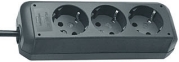 brennenstuhl eco line 3 socket black photo