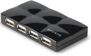 belkin f5u701cwblk 7 port usb20 mobile hub black photo