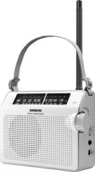 sangean fm am compact analogue tuning portable receiver white photo