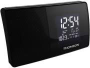 thomson ct254 alarm clock radio with indoor temperature black photo