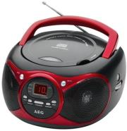 aeg sr 4351 stereo radio with cd red photo