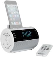 sony icf c11ip ipod and iphone dock clock radio white photo