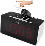 soundmaster fur6005 radio controlled clock radio with projection ir sensor black silver photo