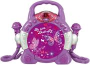 soundmaster kcd46li sing a long cd player with dual microphones for children purple photo