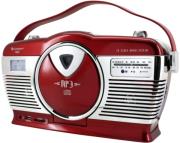 soundmaster rcd1350ro retro cd mp3 usb radio red photo