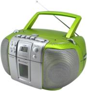 soundmaster scd5405gr cd boombox with radio and cassette player green photo