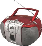 soundmaster scd5405ro cd boombox with radio and cassette player red photo