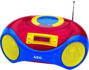 aeg sr 4363 portable stereo radio with cd player kids line red blue photo
