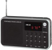 akai dr002a 521 usb portable radio black photo