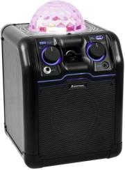 omnitronic partyrocker s mobile bluetooth speaker system with built in light show black photo