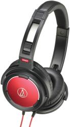 audio technica ath ws55 solid bass over ear headphones red black photo