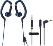 audio technica ath ckp200 sonicsport in ear headphones blue photo
