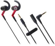 audio technica ath ckp500 sonicsport in ear headphones red photo