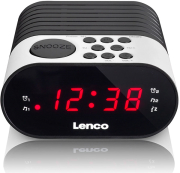 lenco cr 07 clock radio with pll fm and led display white photo