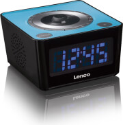 lenco cr 16 radio controlled clock radio blue photo