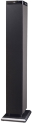 lenco btt 9 speaker tower with cd bluetooth pll fm radio usb and nfc black photo