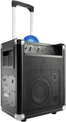 lenco pa 325 portable sound system with bluetooth and party light ball black photo