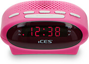 lenco icr 210 fm clock radio pink photo