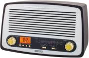 camry cr1126 retro radio fm am with mp3 player usb sd black photo