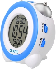 gotie gbe 200n digital clock with mechanical bell alarms blue photo