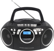 blaupunkt bb16bk boombox fm cassette cd mp3 usb black photo