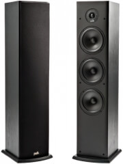 polk audio t50 floor standing tower speakers set black photo