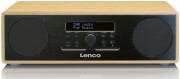 lenco dar 070ob music center with dab fm radio bluetooth cd mp3 and usb oak black photo