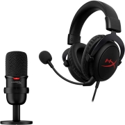hyperx hbndl0001 streamer starter pack solocast usb microphone and cloud core gaming headset photo