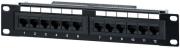 equip 208015 12 port unshielded cat5e 1u 10 patch panel black photo