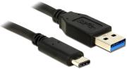 delock 83870 cable superspeed usb 10 gbps usb 31 gen 2 type a male usb type c male 1m black photo