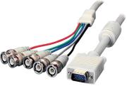 equip 118040 vga cable rgb hd15s 5xbnc 18m photo