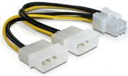 delock 82315 power cable for pci express card 15cm photo