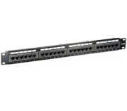 equip 235324 24 port unshielded cat5e 1u 19 patch panel black photo