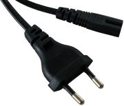 euro power cable 2 pin black 05m photo