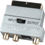 scart adapter gold plated 3 in 1 including in out switch photo