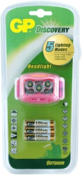 gp discovery loe213pau headlamp lantern with 4x led pink photo