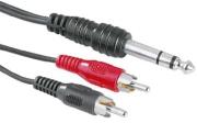 hama 43249 audio connecting cable 2 rca male plugs 63mm male plug stereo 15m photo