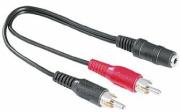 hama 43254 audio adapter 2 rca male plugs 35mm female jack stereo photo