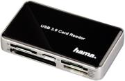 hama 39878 all in one usb30 superspeed multi card reader black photo