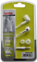 hama 93028 in ear stereo earphones hk 3028 white photo