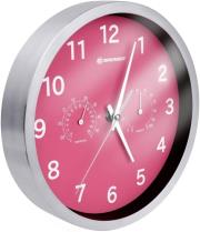 bresser mytime thermo hygro wall clock 25cm pink photo