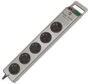 brennenstuhl super solid line surge protection 5 socket silver me diakopti photo