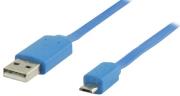 valueline vlmp60410l100 a male micro b male usb20 adapter cable 1m blue photo