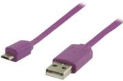 valueline vlmp60410u100 a male micro b male usb20 adapter cable 1m purple photo
