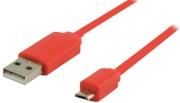 valueline vlmp60410r100 a male micro b male usb20 adapter cable 1m red photo
