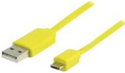 valueline vlmp60410y100 a male micro b male usb20 adapter cable 1m yellow photo